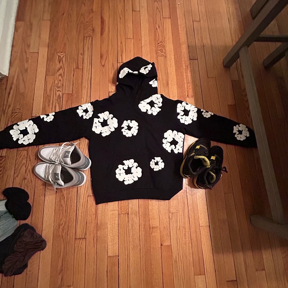 Black denim tears hoodie brand new size L